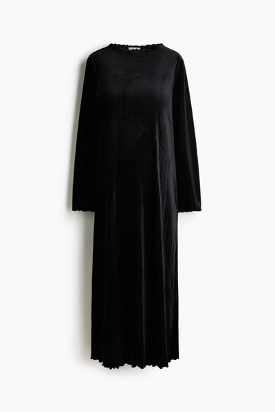 H&M MAMA Glittery Velour Dress