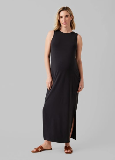 Ingrid & Isabel The Sidekick Black Maternity Dress