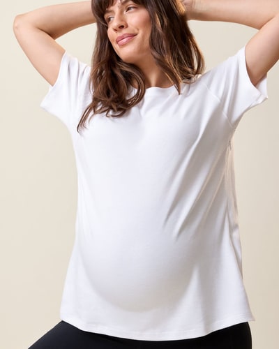 Kindred Bravely Pima Cotton Side Zip Maternity & Nursing T-shirt