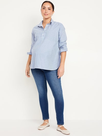Old Navy Maternity Rollover-Panel 360° Stretch Super-Skinny Jeans