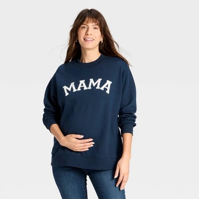 Target Graphic Maternity Sweatshirt - Isabel Maternity by Ingrid & Isabel™ Navy Blue XS