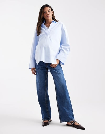 ASOS baggy jeans in dark blue