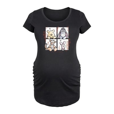 Kohl's Disney's Winnie The Pooh Maternity Floral Grid Graphic Tee