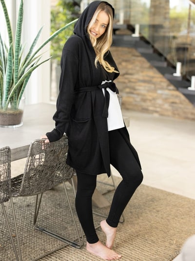 Angel Maternity Maternity Cardigan in Black
