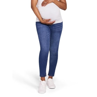 Target Women's Secret Fit Over the Belly Ankle Length Skinny Jeans - Medium Wash - Size: Large - Motherhood Maternity