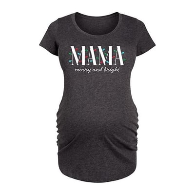 Kohl's Maternity Mama Christmas Lights Graphic Tee
