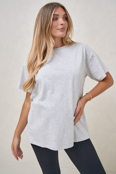 Bae the Label Basic Instincts Boxy Tee - Grey Marle