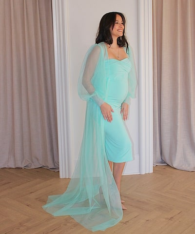 Bump City The Couture Wang Dress + Robe Dress (Tiffany Blue)