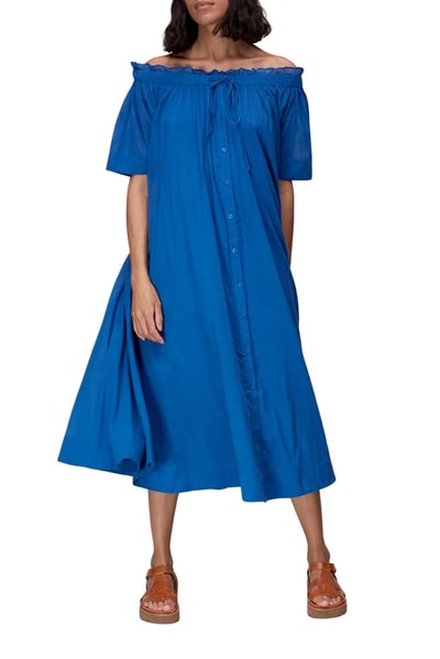 For The Creators Bardot Trapeze Midi Dress