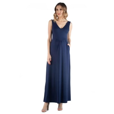Target 24seven Comfort Apparel Maternity Sleeveless Pocket Dress-Navy-L-NAVY-L