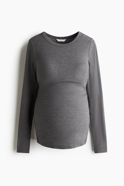 H&M MAMA Ribbed Jersey Top