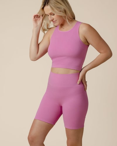 Kindred Bravely Sublime® Bamboo Maternity & Postpartum Bike Short | Soft Fuchsia