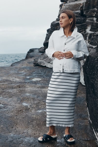 Legoe Heritage Denim Jacket (White) - FINAL SALE