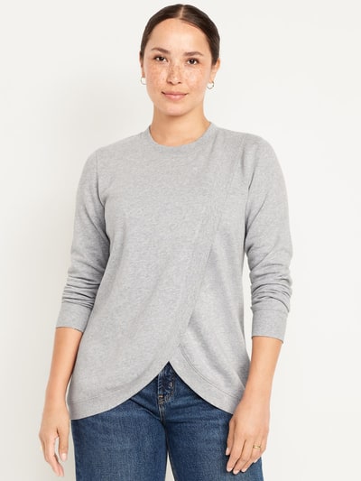 Old Navy Maternity SoComfy Crossover Nursing Tunic Sweatshirt