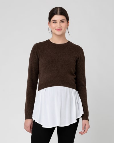 Ripe Maternity Sandy Detachable Nursing Knit  Chocolate