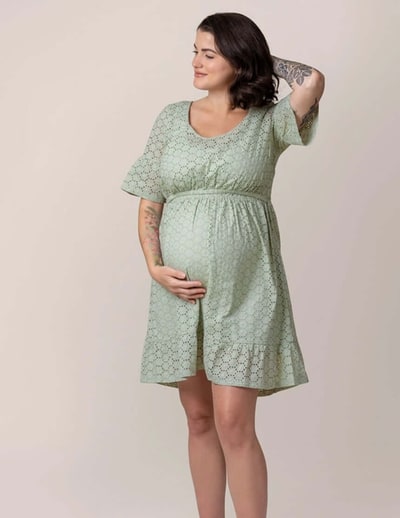 Milk & Baby Dahlia Eyelet Maternity & Nursing Dress
