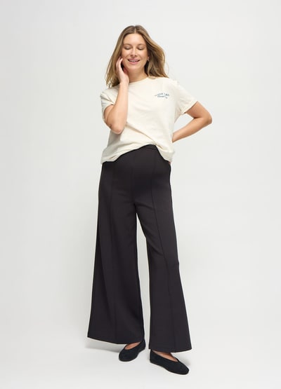 Ingrid+Isabel The EveryWear Maternity Black Ponte Flare Pant