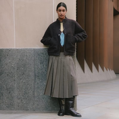 For The Creators Curly Bomber Jacket