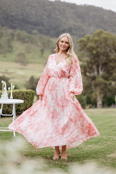 Petal & Pup Anisa Maxi Dress - Pink Floral