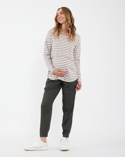Ripe Maternity Tencel Off Duty Pant Olive
