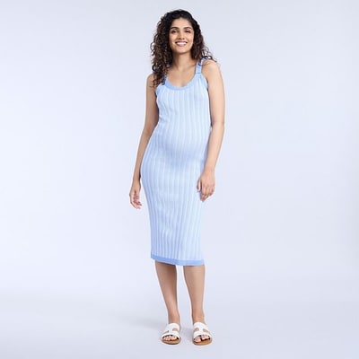 Kohl's Maternity Motherhood® Sleeveless Ruffle Shoulder Smocked Dress