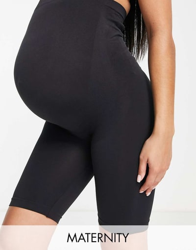 ASOS Mamalicious Maternity over the bump shapewear shorts in black