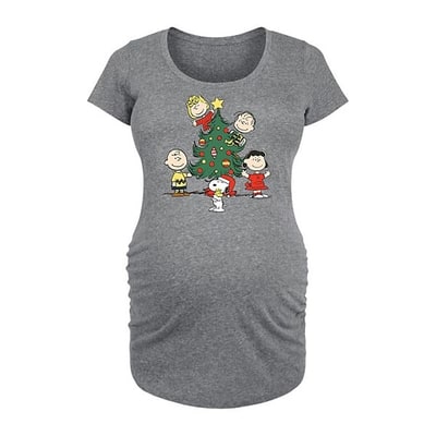 Kohl's Maternity Peanuts Oh Christmas Tree Graphic Tee