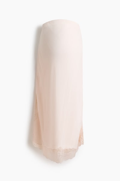H&M MAMA Lace-Trimmed Viscose Skirt