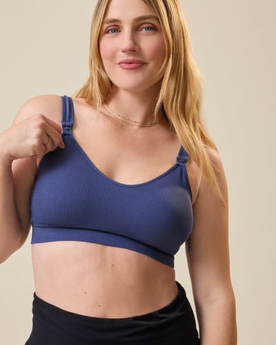 Kindred Bravely Mia Maternity & Nursing Lounge Bra | Light Navy