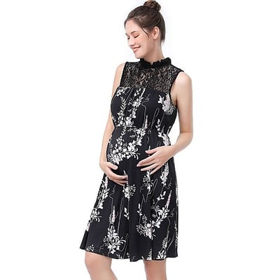 Kohl's Pokkori Maternity Lace Sleeveless Skater Dress