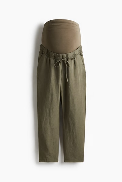 H&M MAMA Linen-Blend Pants