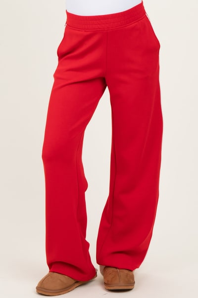 PinkBlush Red Stripe Detail Maternity Lounge Pants
