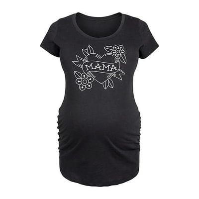 Kohl's Maternity Mama Tattoo Heart Graphic Tee