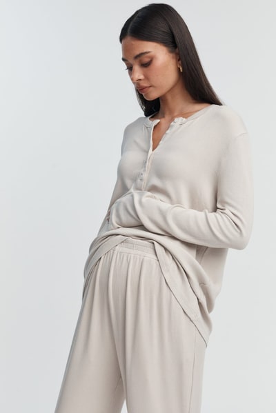 Legoe Heritage Soft Rib Sleep Pant (Dune)