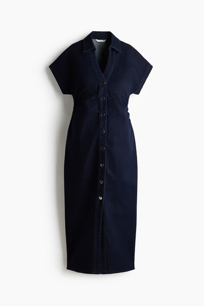 H&M MAMA Short-Sleeved Denim Dress