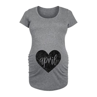Kohl's Maternity Heart April Graphic Tee