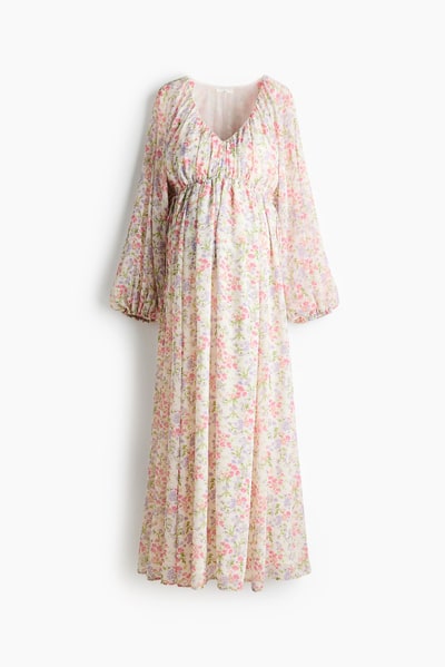 H&M MAMA Balloon-Sleeved Maxi Dress