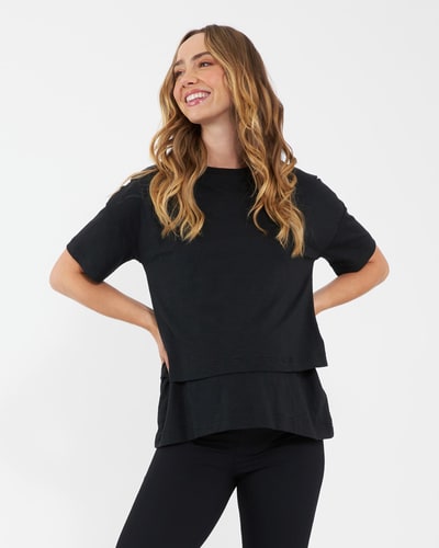 Ripe Maternity Claud Nursing Tee  Black
