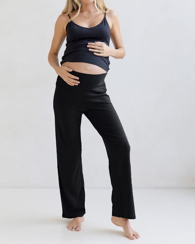 Angel Maternity High Waist Maternity Lounge Pant in Brushed Rib