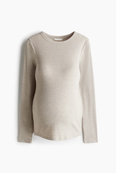 H&M MAMA Ribbed Jersey Top