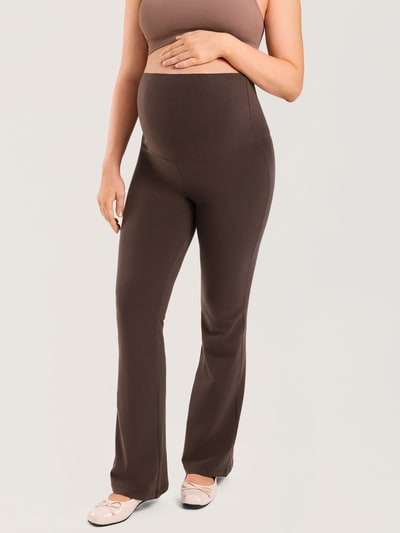 Momanda Cotton Foldover Maternity Flare Pants 30.5"