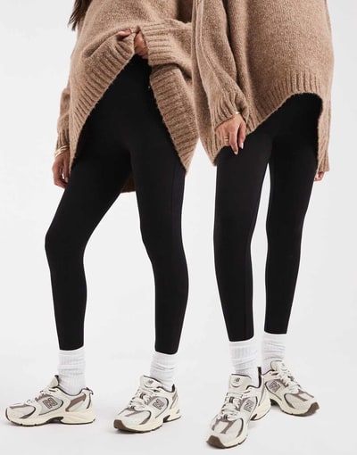 ASOS 2 pack leggings in black