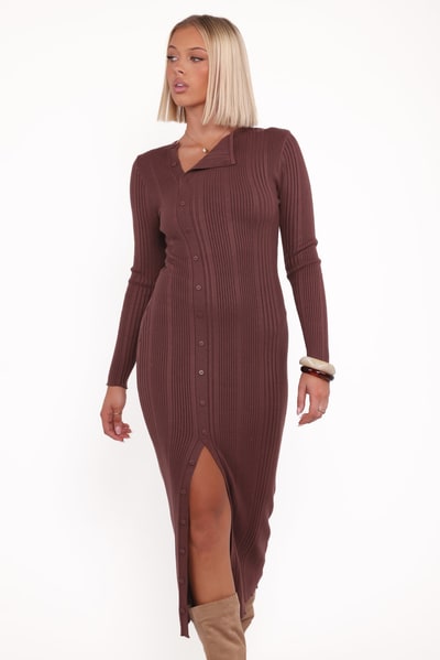 Petal & Pup Valia Midi Dress - Espresso
