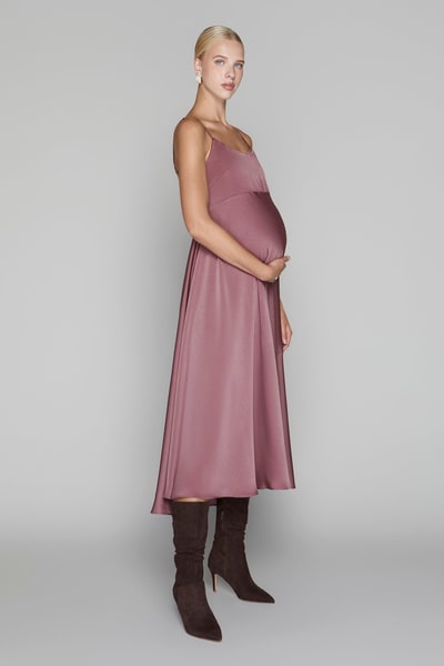Apparalel Sahara Maternity Dress in Mulberry