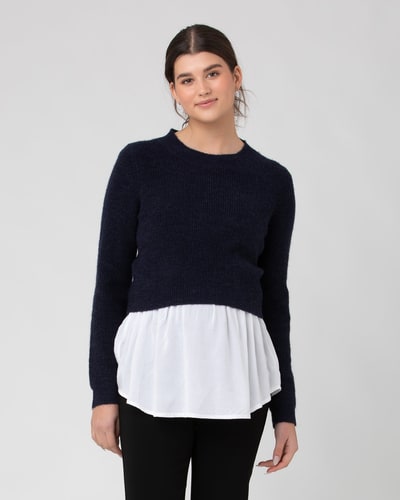 Ripe Maternity Mandy Detachable Nursing Knit Navy