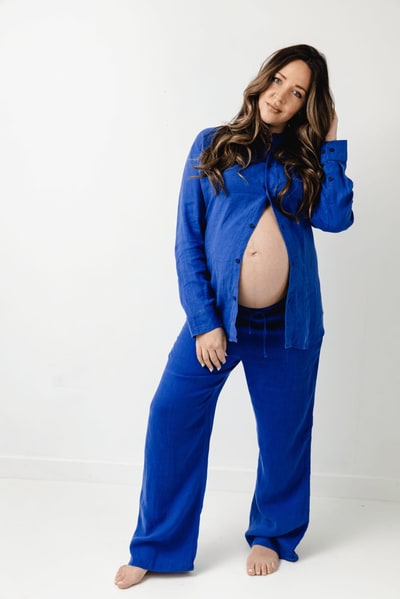 For The Creators Linen Lounge Trouser - Lazuli