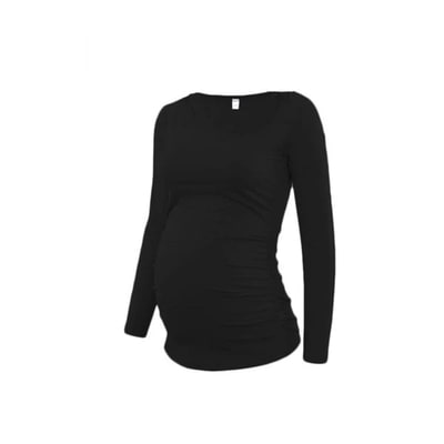 Target MONAG Women Long Sleeve Maternity T-Shirt Black 2XL
