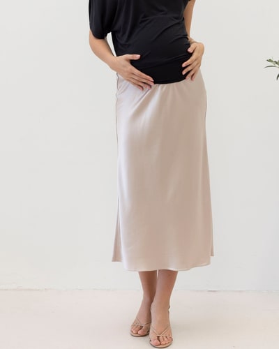 Angel Maternity Stephany Satin Maternity Skirt