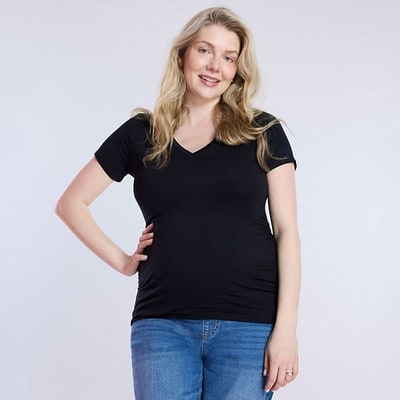 Kohl's Maternity Motherhood® Side Ruched V-Neck Tee
