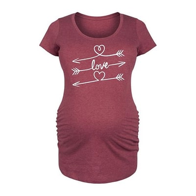 Kohl's Maternity Love Heart Arrows Graphic Tee